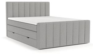 Boxspringbett Ruby Grau - Breite: 200 cm