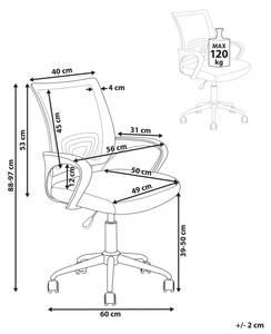 Bürostuhl SOLID Grau - Hellgrau - Silber - Weiß