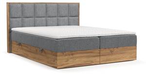 Premium Boxspringbett Makalu Stoff Neve Dunkelgrau - Breite: 169 cm