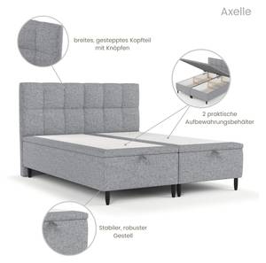 Premium Polsterbett Axelle Grau - Breite: 160 cm