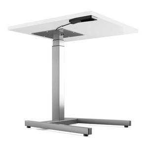 Schaff Master höhenv. Schreibtisch weiss Silber - Metall - 100 x 68 x 65 cm