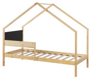 Lit cabane Sodankylä avec 2 matelas Marron - Bois massif - Bois/Imitation - 96 x 170 x 209 cm