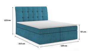 Boxspringbett BRUNOS 120 cm CS2313 Blau