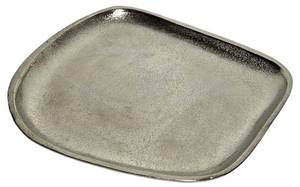 Dekoteller Metall Silber - Metall - 18 x 1 x 20 cm