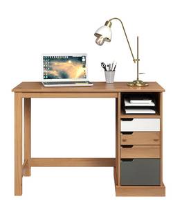 Bureau Mestre Pin massif - Bois - Blanc