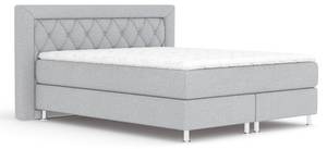 Boxspringbett Lavello Hellgrau - Breite: 200 cm