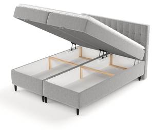 Boxspringbett Milo Grau - Breite: 200 cm