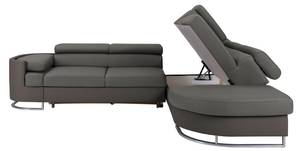 Schlafsofa MYSEN Grau - Kunstleder - 220 x 72 x 276 cm