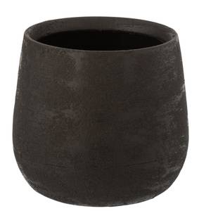 Übertopf Uneben Schwarz - Keramik - Ton - 19 x 18 x 19 cm