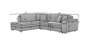 Ecksofa Atlanta Grau