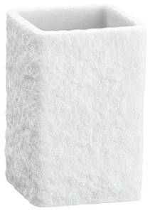 Zahnputzbecher VILLATA, weiß, WENKO Weiß - Keramik - 8 x 10 x 8 cm