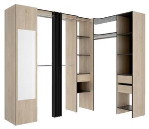 Offener Kleiderschrank BERTRAND Grau - Holzwerkstoff - 141 x 205 x 231 cm