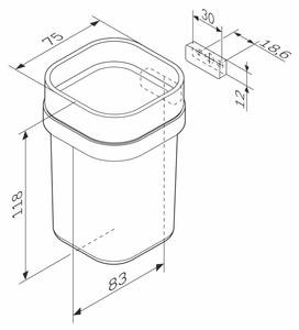 Func Glasbecher Zahnputzbecher Silber