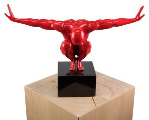 Skulptur Die Kraft in mir Rot - Kunststein - Kunststoff - 30 x 30 x 13 cm