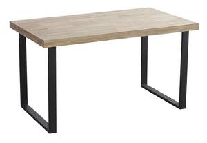 Table à manger NORDISH, chêne massif Marron - Bois manufacturé - 80 x 76 x 140 cm