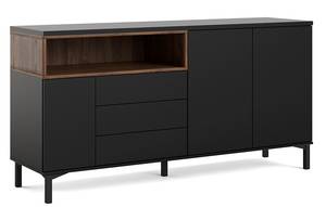 Schrank Rosa Schwarz - Holz teilmassiv - 176 x 90 x 48 cm