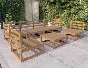 Garten-Lounge-Set (7-teilig) 3009896-1 Braun - Massivholz - Holzart/Dekor - 70 x 30 x 70 cm