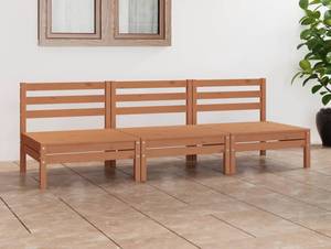 Garten-Lounge-Set Braun - Massivholz - Holzart/Dekor - 64 x 63 x 64 cm