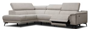 Relax-Ecksofa 4-Sitzer Matera Beige - Ecke davorstehend links - Longchair davorstehend links - Ottomane davorstehend links