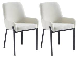 Chaise CAROLONA Lot de 2 Blanc - Textile - 60 x 85 x 57 cm