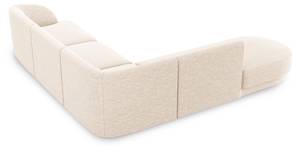 Ecksofa MILEY 6 Sitzplätze Hochglanz Beige