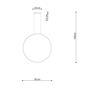 Hängelampe Rio 3000K Weiß - Tiefe: 78 cm