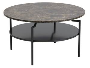Table basse Goheen Doré - En partie en bois massif - 80 x 45 x 80 cm