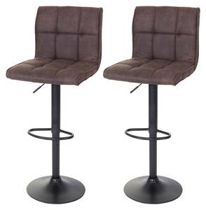 Tabouret de bar B13 (lot de 2) Marron foncé