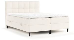 Boxspringbett Arlette H3 Latex-Topper Creme - Breite: 180 cm