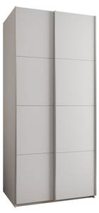 SCHWEBETÜRENSCHRANK LUX Silber - Weiß - Breite: 120 cm