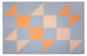 XXL Puzzlematte für Babys - Hygge Beige - Grau - Orange - Kunststoff - 120 x 1 x 180 cm