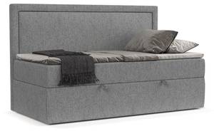 Boxspringbett Luvi Grau - H3 - Tiefe: 80 cm