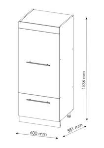 Mikrowellenschrank Fame-Line 38614 Anthrazit - Sonoma Eiche Trüffel Dekor