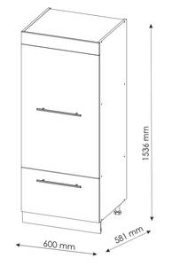 Mikrowellenschrank Fame-Line Anthrazit - Weiß