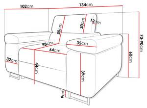 Sessel Torezio Cord Hellrosa