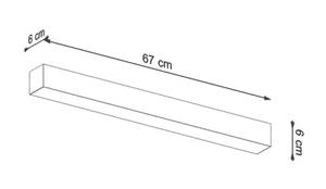 Wandleuchte Pinne Grau - Warmweiß