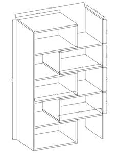 FURNIX Étagères CHARLES 2 Marron - Bois manufacturé - 110 x 189 x 33 cm