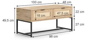 Wohnzimmertisch  Natal 42064 Braun - Holzwerkstoff - 100 x 50 x 48 cm