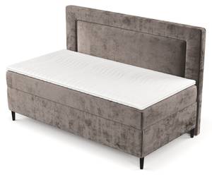 Boxspringbett Alba Braun - H3 - Tiefe: 98 cm