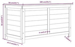 Boîte à coussins 3013625 Bois - Largeur : 100 cm