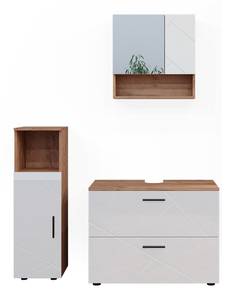 Badmöbel Set Irma 40544 Braun - Weiß - Holzwerkstoff - 80 x 58 x 41 cm