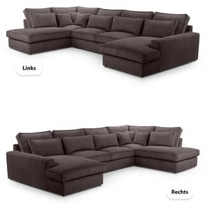 Ecksofa Burla U Braun - Holzwerkstoff - 176 x 93 x 398 cm