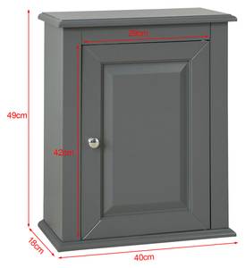 Hängeschrank FRG203-DG Grau - Holzwerkstoff - 40 x 49 x 18 cm