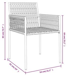 Gartenstuhl 3028938-2 (4er Set) Schwarz