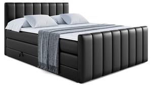 Boxspringbett OTTA-Z KING Hochglanz Schwarz - Breite: 180 cm