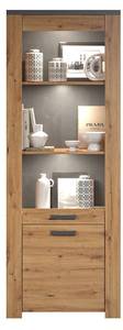 Vitrinenschrank Follow Beige - Holzwerkstoff - 40 x 199 x 73 cm