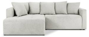 Schlaf-Ecksofa mit Box ELIE 4 Sitzplätze Silber