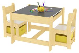 Kindertisch-Set Irixoa Braun - Kunststoff - 61 x 48 x 63 cm
