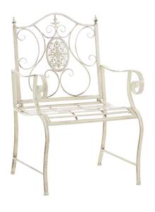 Chaises de jardin Punjab Lot de 2 Blanc crème