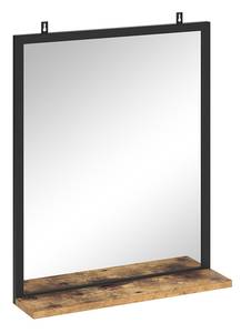 Miroir mural Fyrk 33975 Noir - Imitation chêne rustique